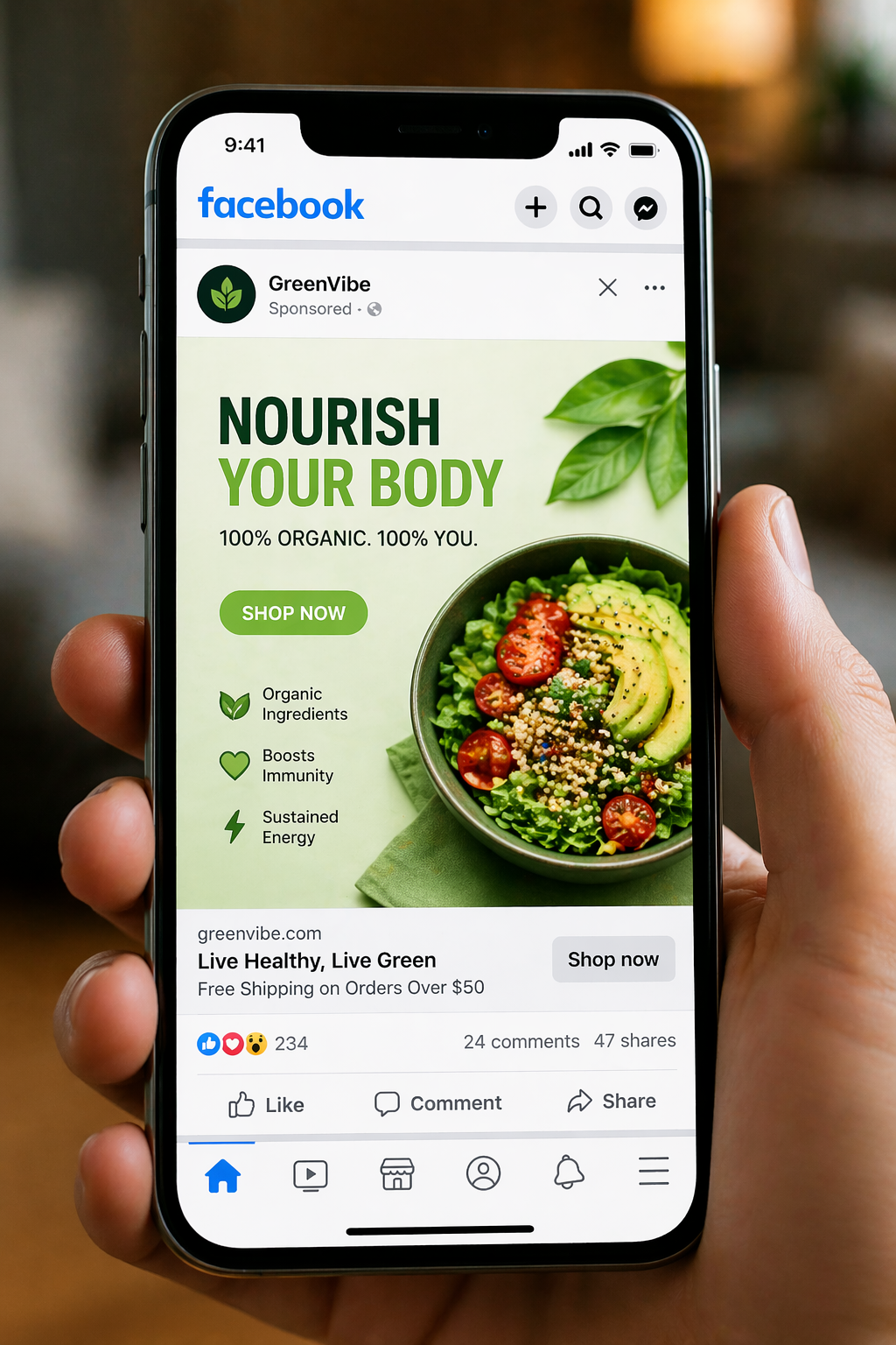 social media advertisement design example