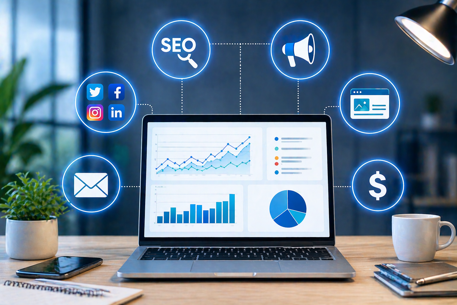 digital marketing services illustration