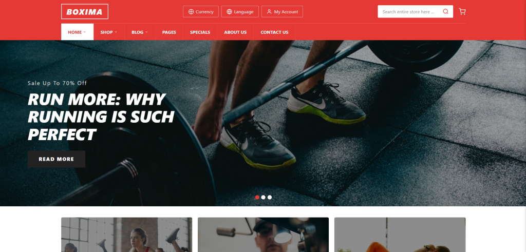 E-commerce Website Design for Sports & Fitness Store