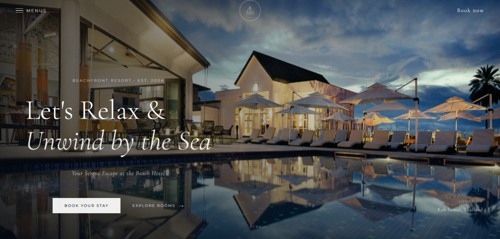 Luxury Resort Website Design for Hospitality Business