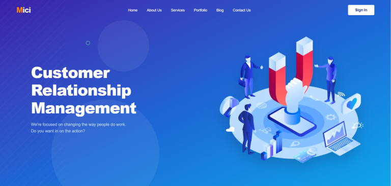 Customer Relationship Management Website Design
